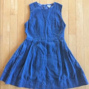 Full skirted linen sun dress